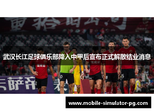 武汉长江足球俱乐部降入中甲后宣布正式解散结业消息 武汉长江足球俱乐部降入中甲后宣布正式解散结业消息